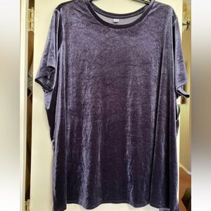 Old Navy Women’s Plus Size XL Black Knit Velvet Velour Top NWT